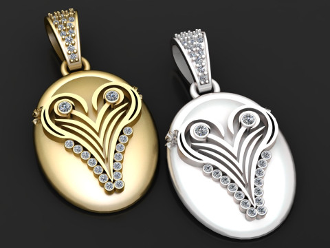 3D GOLD PENDANT 3D 프린트 모델