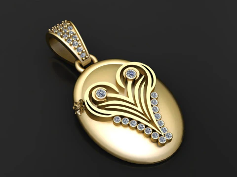 3D GOLD PENDANT 3D Print Model