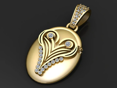 3D GOLD PENDANT 3D Print Model