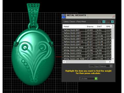 3D GOLD PENDANT Modello di stampa 3D