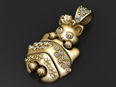 3D GOLD PENDANT 3D 프린트 모델
