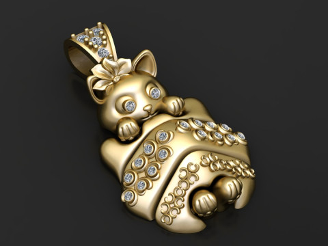3D GOLD PENDANT 3D Print Model