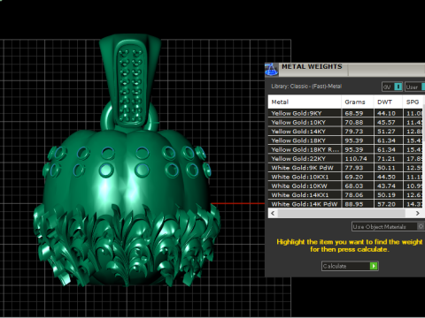 GOLD FRIUT PENDANT 3D Принт Модель