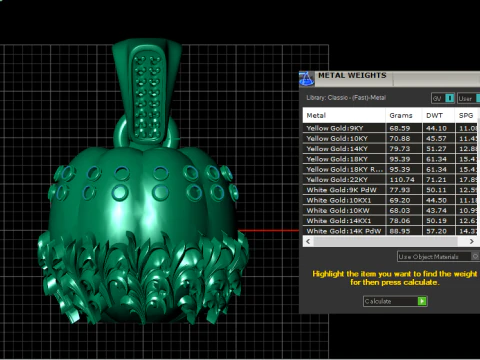 GOLD FRIUT PENDANT 3D Print Model