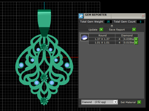 Gold earring PENDANT 3Dプリントモデル