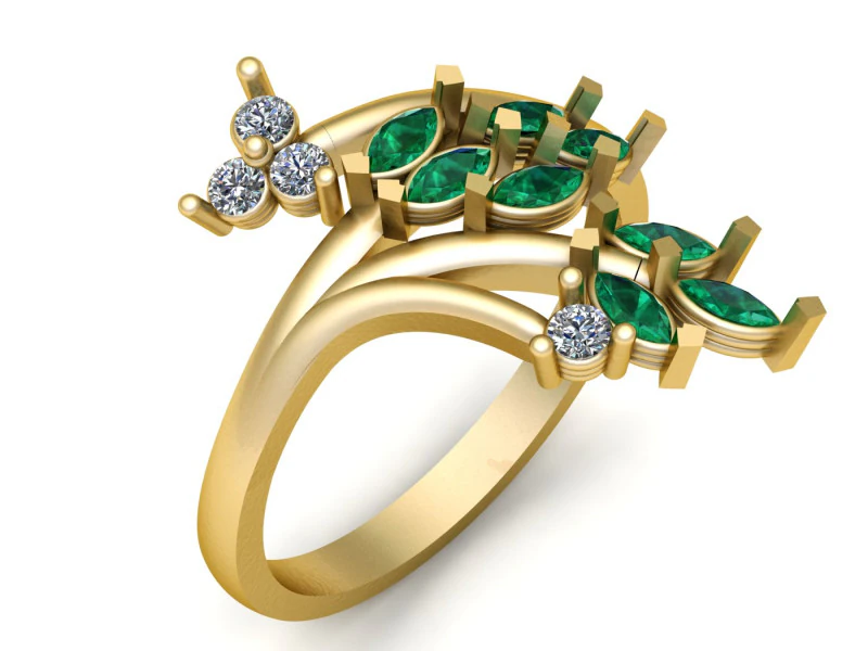 3D ЗОЛОТОЕ КОЛЬЦО 3D Принт Модель .c4d .max .obj .3ds .fbx .stl .blend