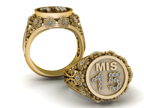 3D GOLD RING 3D Print Model