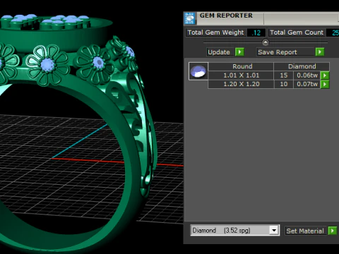 3D GOLD RING 3D Print Model