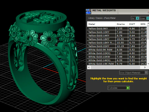 3D GOLD RING 3D Print Model