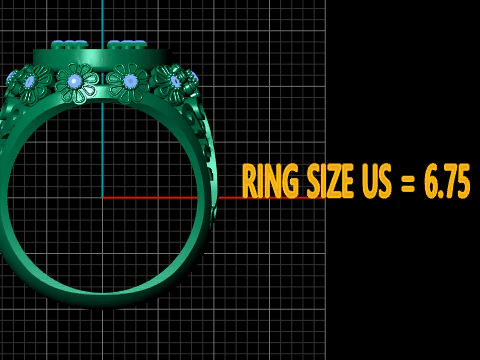 3D GOLD RING 3D Print Model