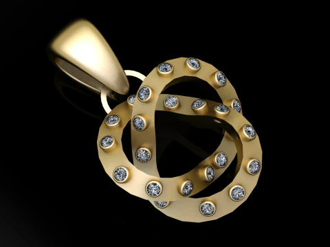 3D GOLD PENDANT 3D Print Model