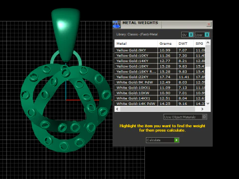 3D GOLD PENDANT 3D Print Model