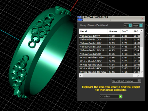 3D GOLD BRACLET PENDANT 3D Print Model