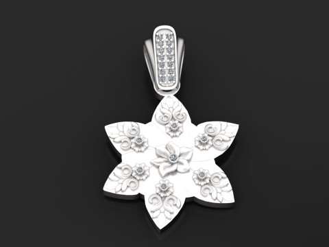 FLOWER PENDANT 3D 打印模型