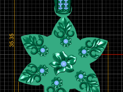 FLOWER PENDANT 3D 打印模型