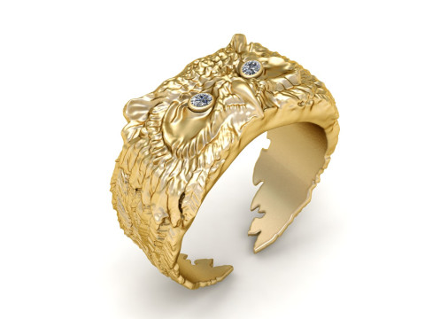 OWL FACES RING 3D 프린트 모델