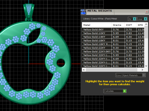 ROUND APPLE LOGO PENDANT 3D Druckmodell