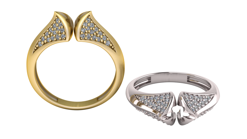 3D GOLD RING 3Dプリントモデル .c4d .max .obj .3ds .fbx .stl .blend 