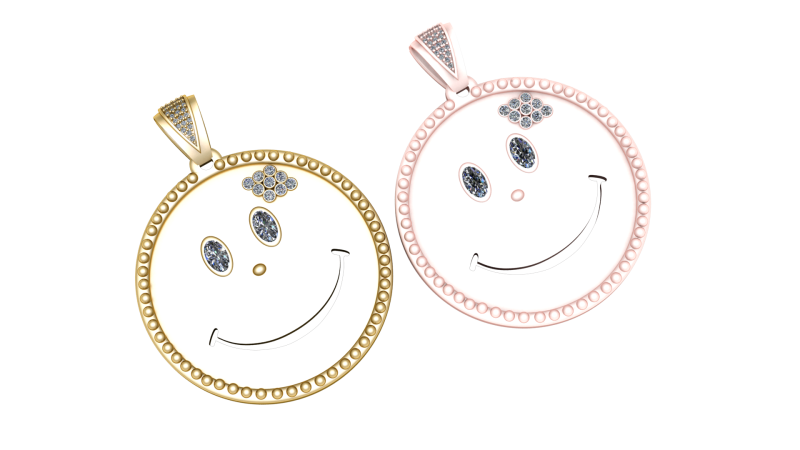 ROUND EMOJI PENDANT 3D 打印模型 .c4d .max .obj .3ds .fbx .stl .blend