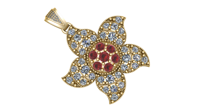 STAR GOLD PENDANT 3D Print Model .c4d .max .obj .3ds .fbx .stl .blend 