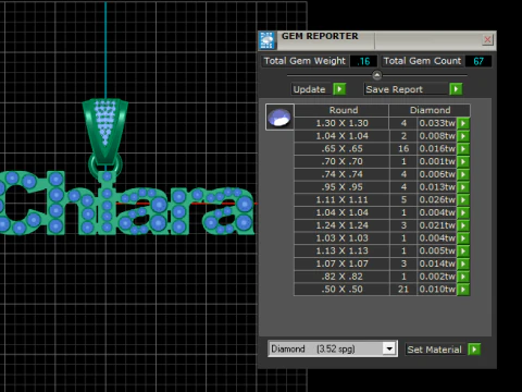 CHIARA GOLS PENDANT 3D Print Model