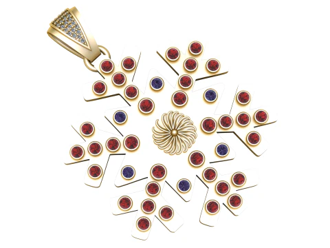 3डी सोने का पेंडेंट 3D प्रिंट मॉडल