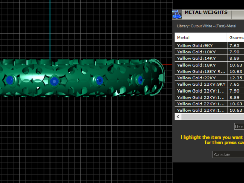 3D GOLD BRACSELET PENDANT 3D 打印模型