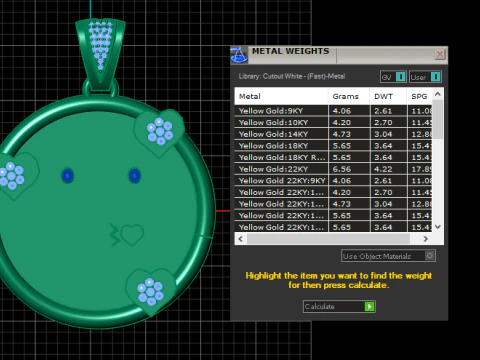 ROUND GOLD PENDANT 3D Print Model