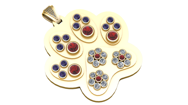 FLOWER GOLD PENDANT 3D 打印模型 .c4d .max .obj .3ds .fbx .stl .blend