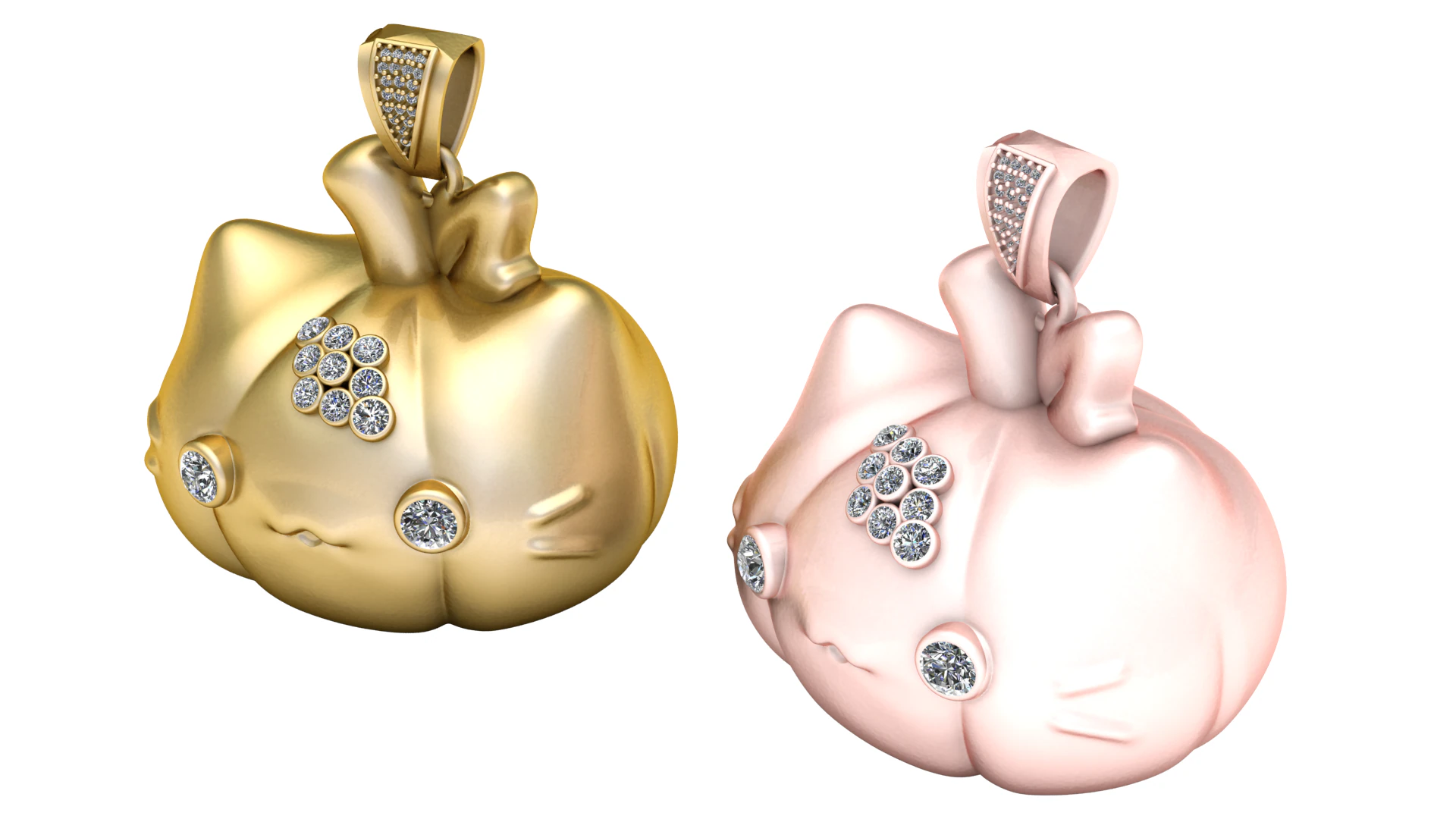 FACES PENDANT 3D Print Model .c4d .max .obj .3ds .fbx .stl .blend 