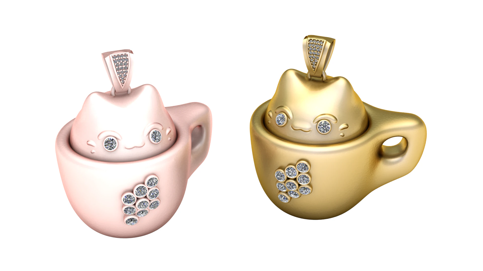 カップペンダント 3Dプリントモデル .c4d .max .obj .3ds .fbx .stl .blend 