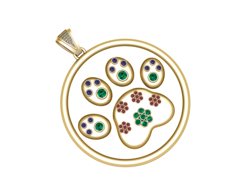 ROUND GOLD PENDANT 3D Print Model