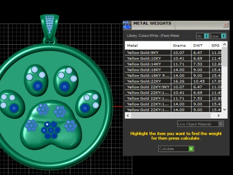 ROUND GOLD PENDANT 3D Print Model