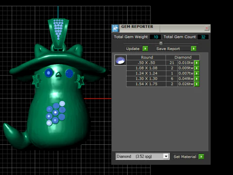 CAT GOLD PENDANT 3D Print Model