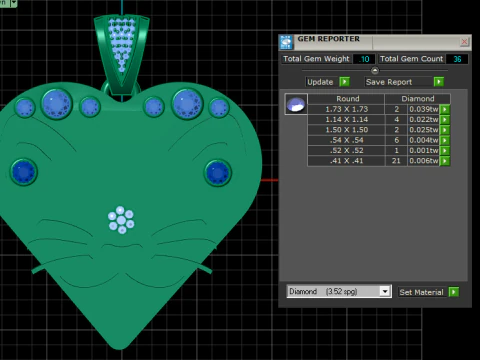 HEART FACES PENDANT 3D Print Model
