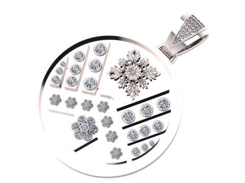 ROUND GOLD PENDANT 3D Print Model