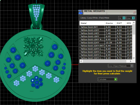 ROUND GOLD PENDANT 3D Print Model