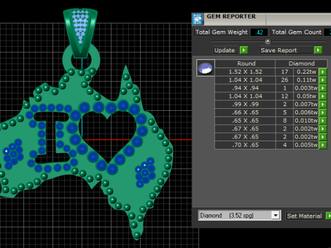 I AND HEART PENDANT 3D Print Model