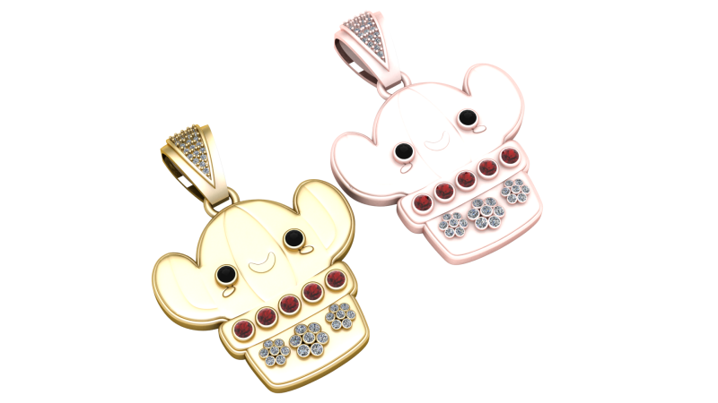 MOUSE PENDANT 3D printmodel .c4d .max .obj .3ds .fbx .stl .blend