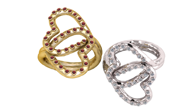 HEART RING 3D Print Model .c4d .max .obj .3ds .fbx .stl .blend