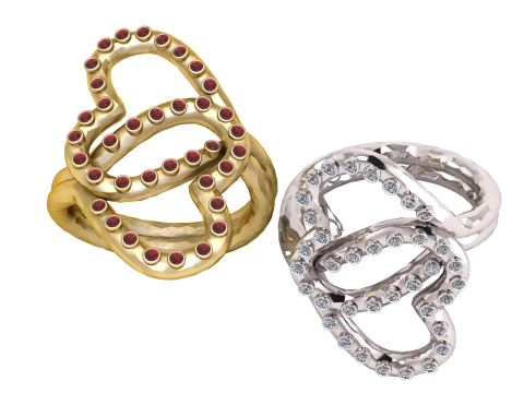 HEART RING 3D 打印模型