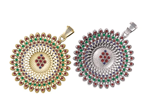 PENDENTIF ROND EN OR Modèles 3D en vedette