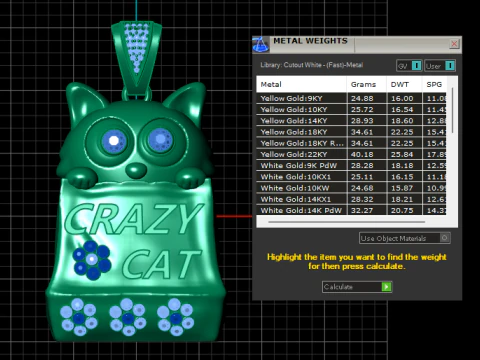 고양이 펜던트 3D 프린트 모델