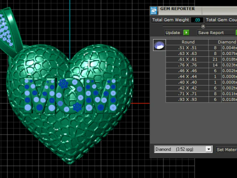 HEART M M PENDANT 3D Print Model