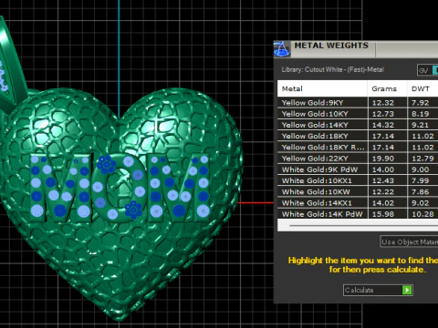 HEART M M PENDANT 3D Print Model