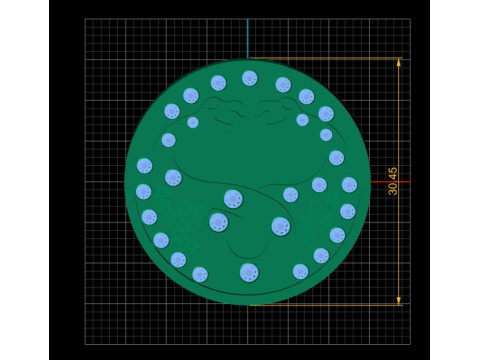 ROUND GOLD PENDANT 3D 打印模型