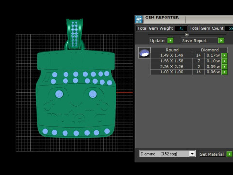 3D GOLD PENDANT 3Dプリントモデル