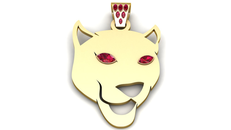 WOOLF FACS PENDANT Model do druku 3D .c4d .max .obj .3ds .fbx .stl .blend