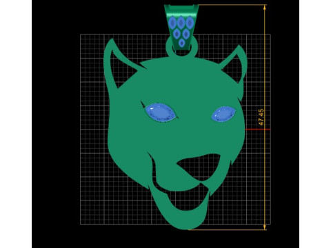 WOOLF FACS PENDANT Model Cetak 3D