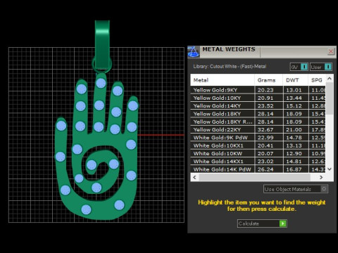 HEND PENDANT Model Cetak 3D